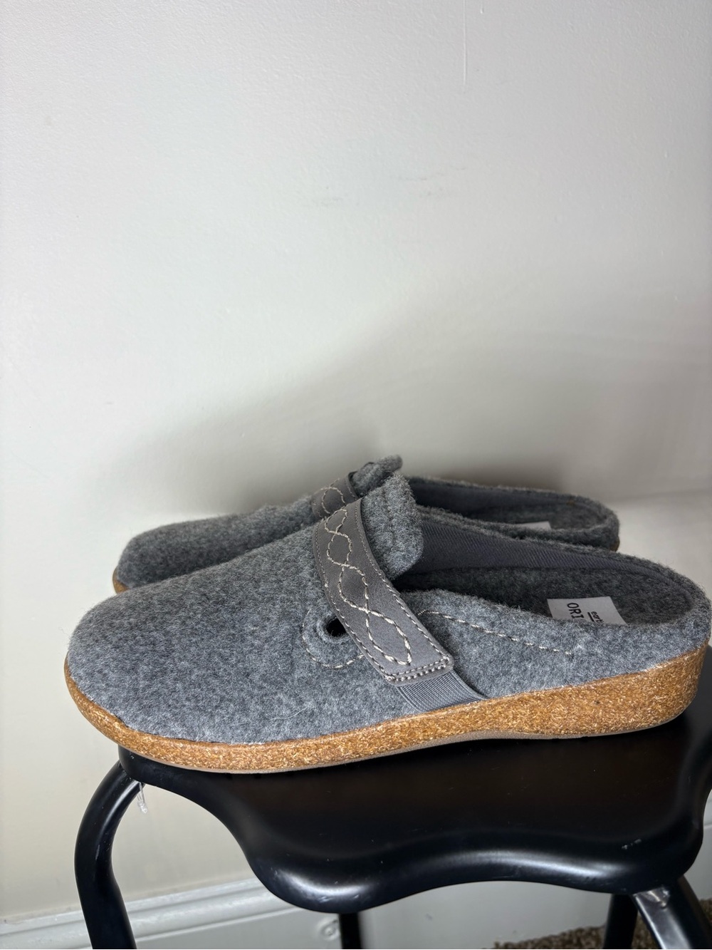 Earth Origins Janet Grey Clogs Wool - Picture 6 of 9